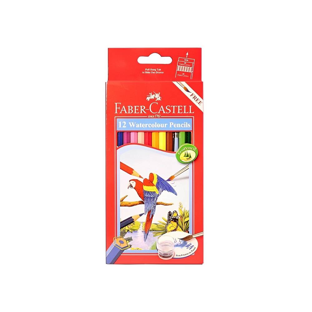 مداد آبرنگی 12 رنگ فابرکاستل مدل کلاسیک| Faber-Castell Watercolor Pencil