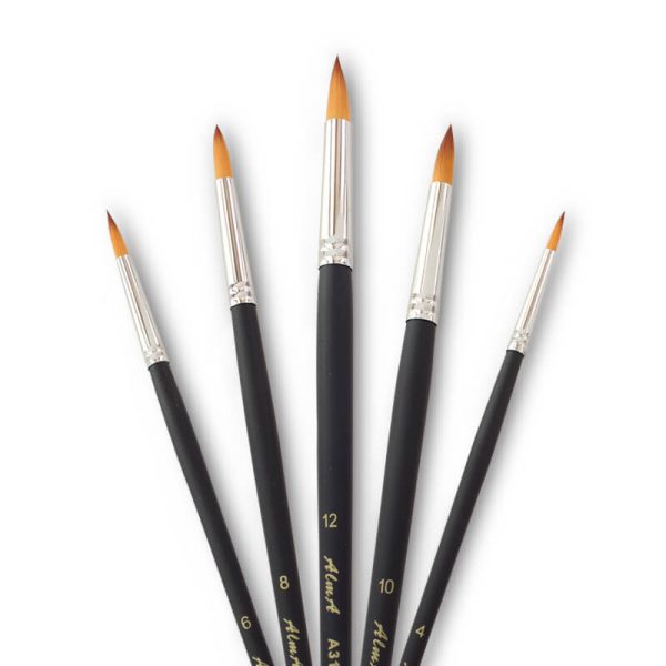 قلم‌مو سرگرد آلما سری Alma Flat Brush SET | A318